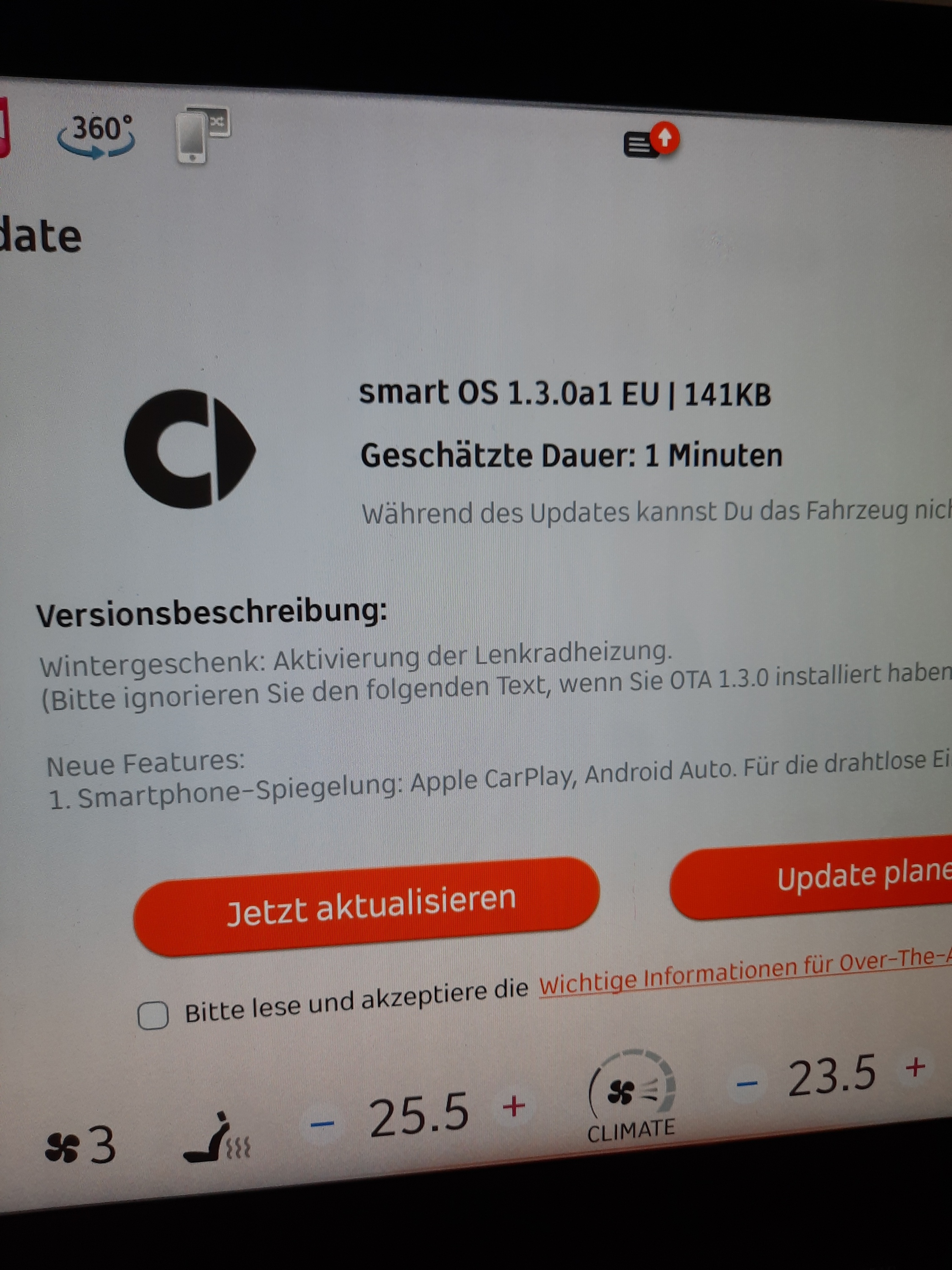 neues Update um 15 Uhr